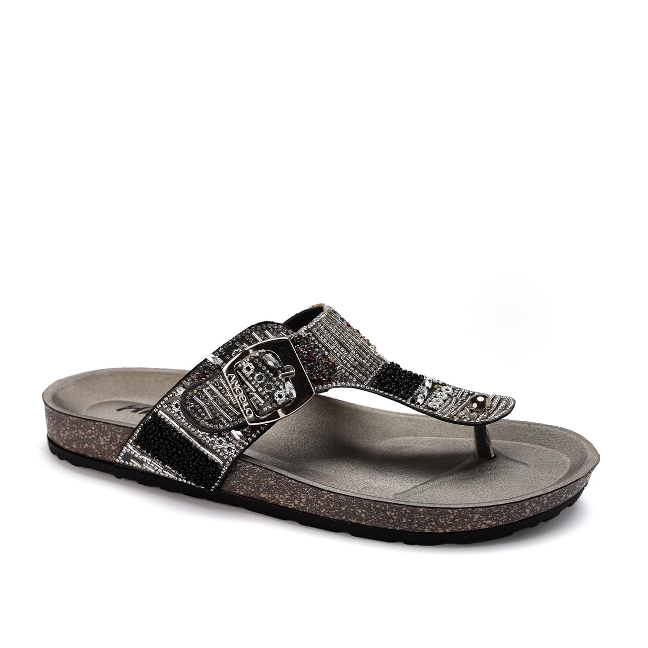 Stylish and comfortable women's slippers with a luxurious design and sparkling stones - orthopedic, slip-resistant sole