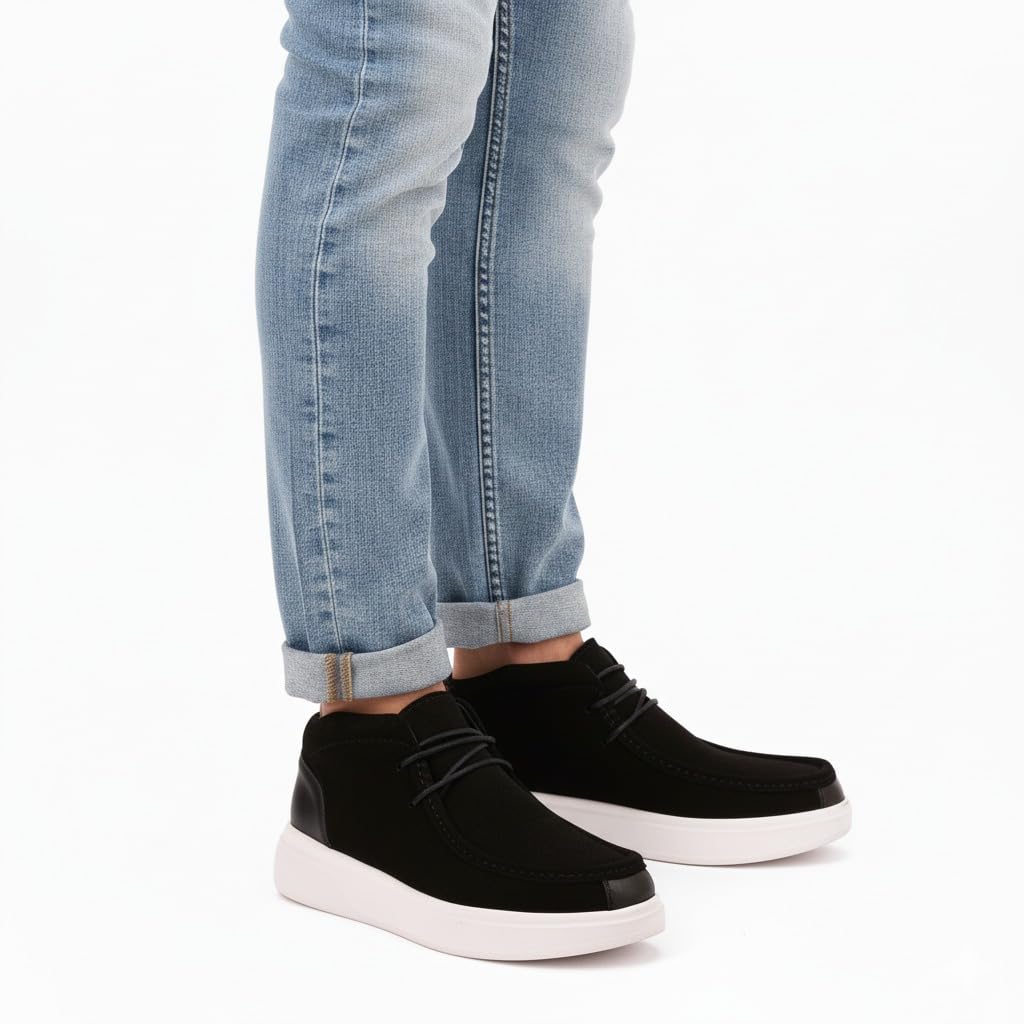 Men's elegant lace-up shoes made of genuine suede leather - equipped with a comfortable Turkish rubber sole