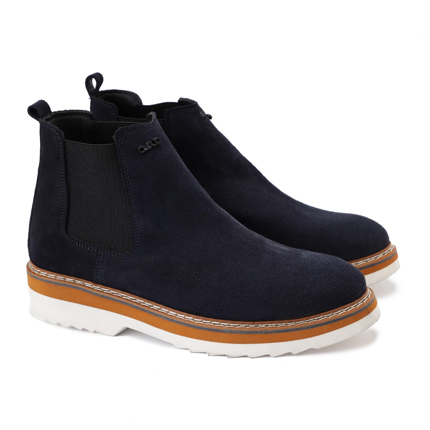 Stylish and distinctive men's half-boots made of suede with a slip-resistant rubber sole.
