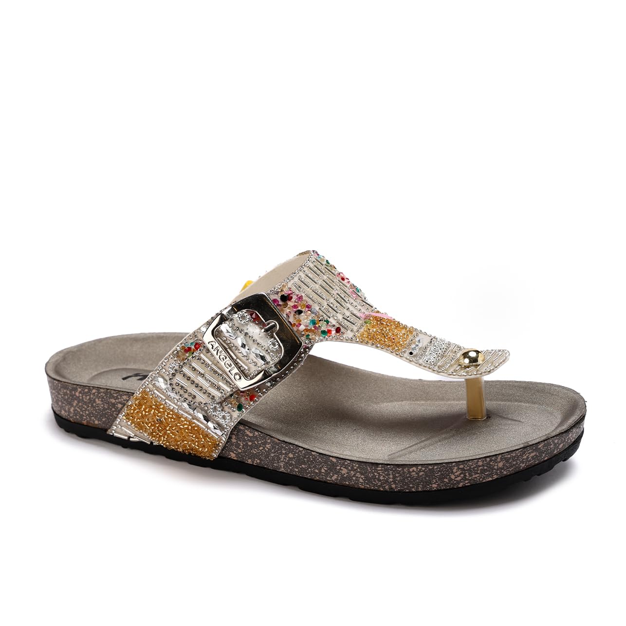 Stylish and comfortable women's slippers with a luxurious design and sparkling stones - orthopedic, slip-resistant sole