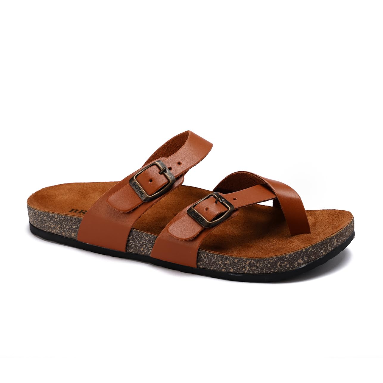 Men genuine leather slipper fashion casual look - Anti-slip  - Code 100
