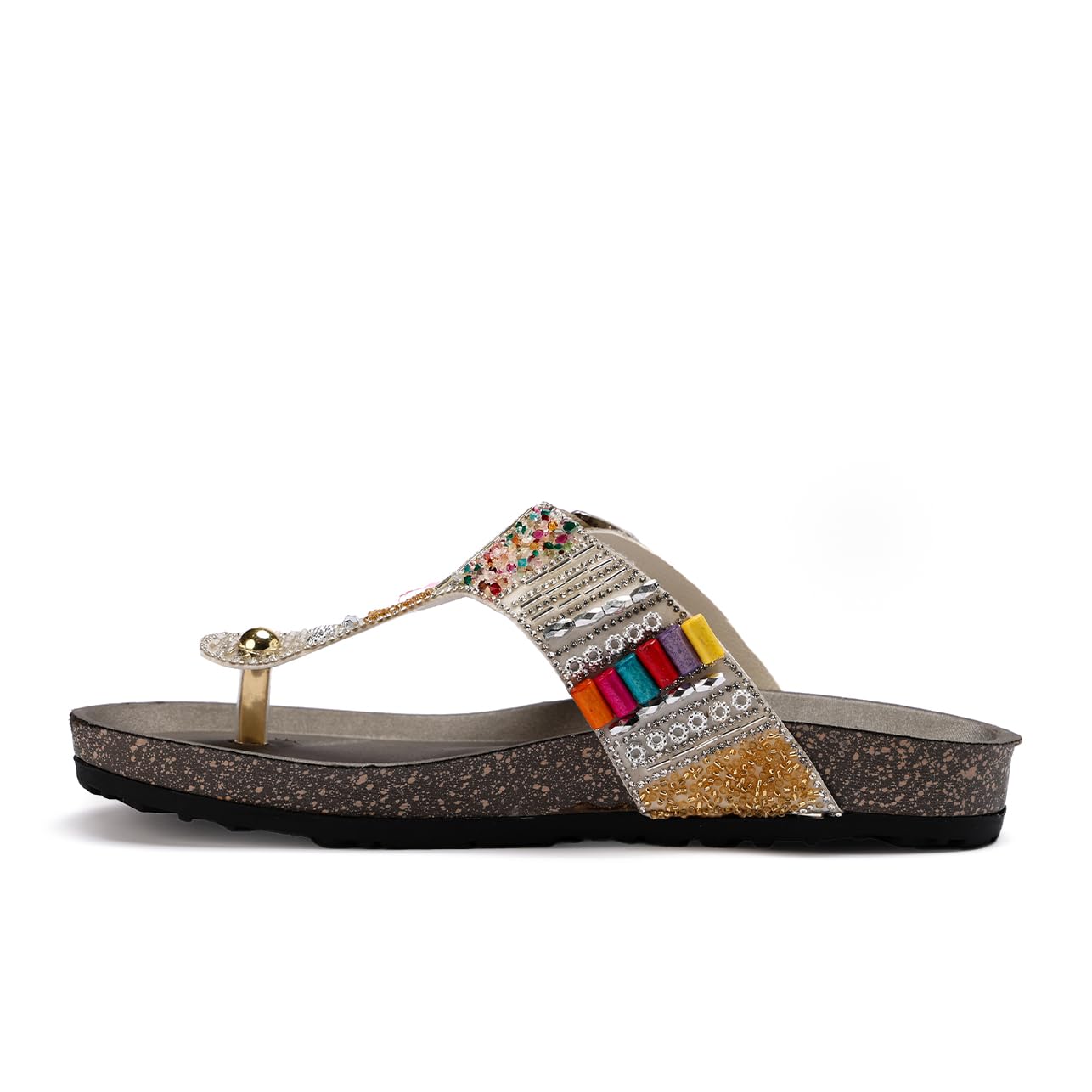 Stylish and comfortable women's slippers with a luxurious design and sparkling stones - orthopedic, slip-resistant sole