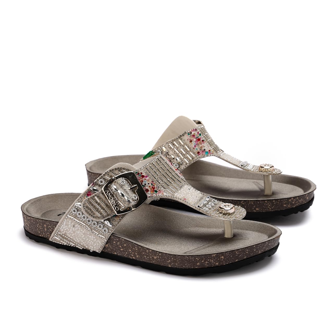 Stylish and comfortable women's slippers with a luxurious design and sparkling stones - orthopedic, slip-resistant sole