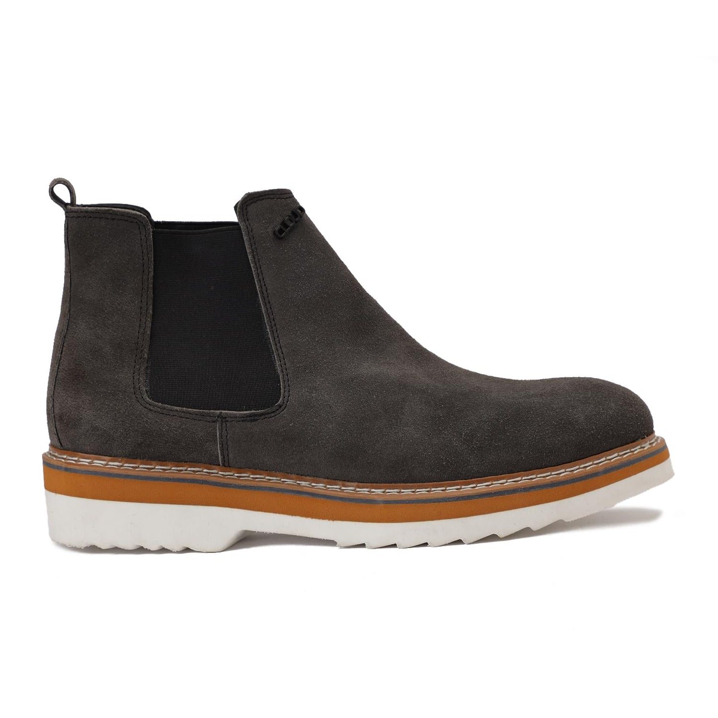 Stylish and distinctive men's half-boots made of suede with a slip-resistant rubber sole.