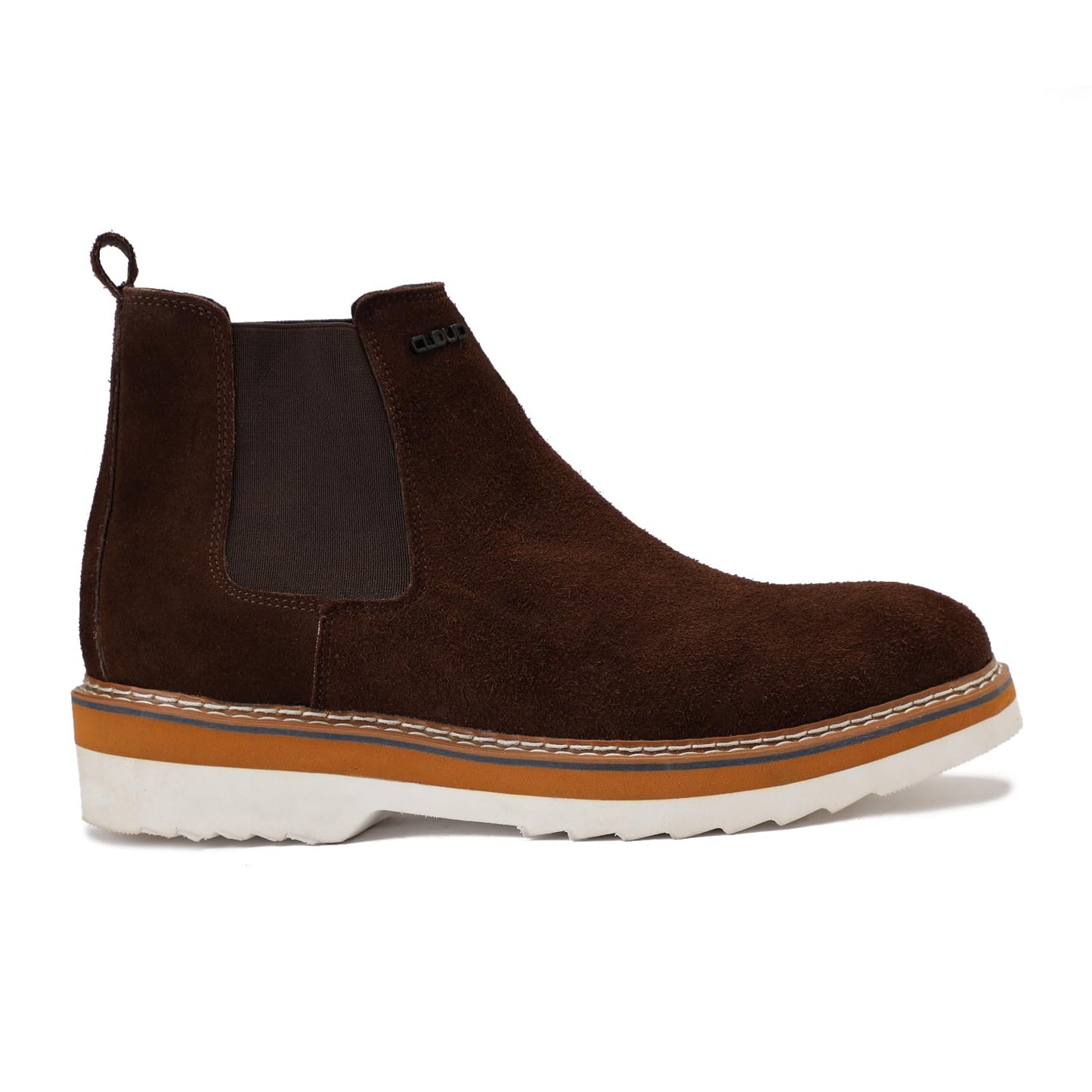 Stylish and distinctive men's half-boots made of suede with a slip-resistant rubber sole.
