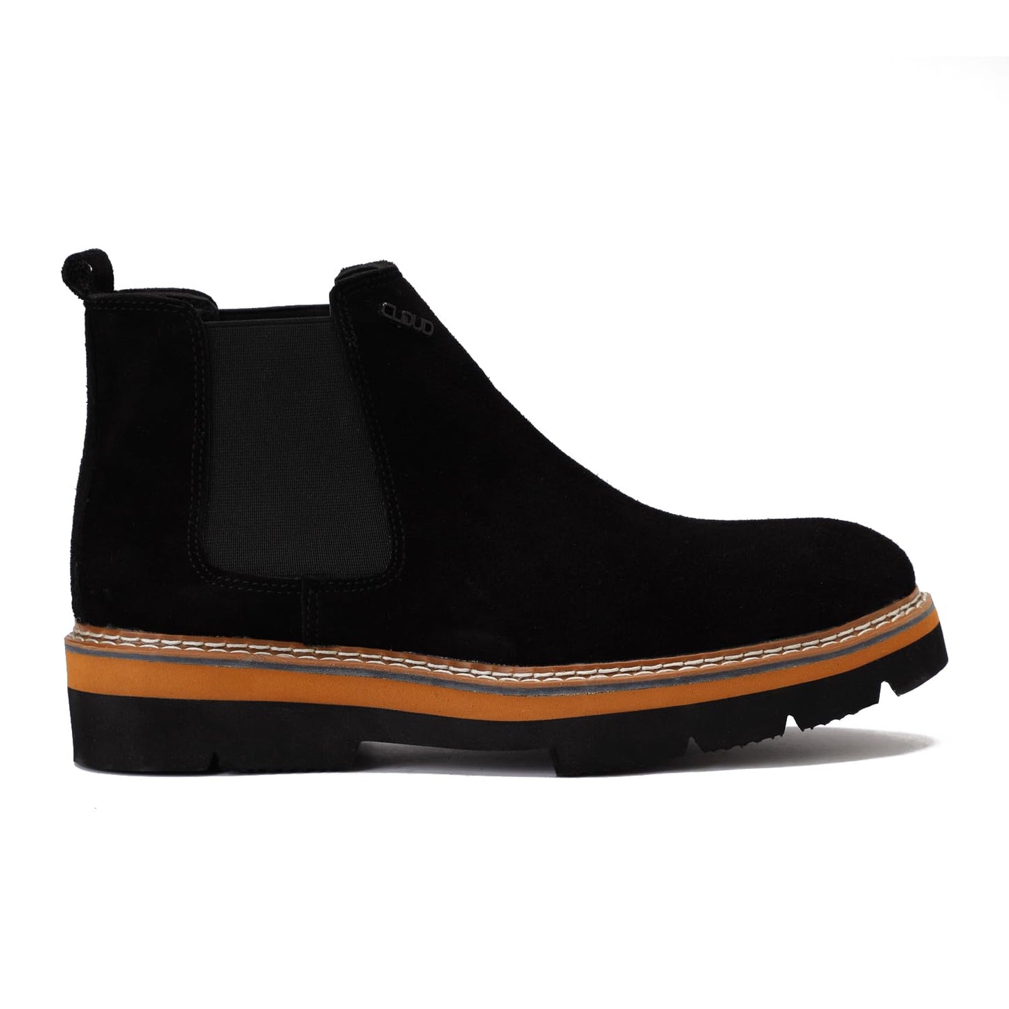 Stylish and distinctive men's half-boots made of suede with a slip-resistant rubber sole.