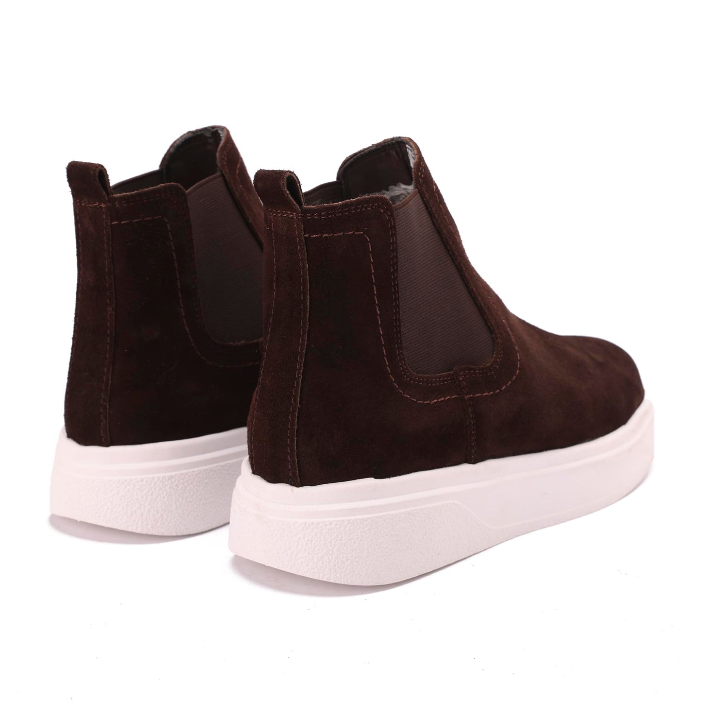 Comfortable men's shoes made of genuine suede leather with a Turkish rubber sole.