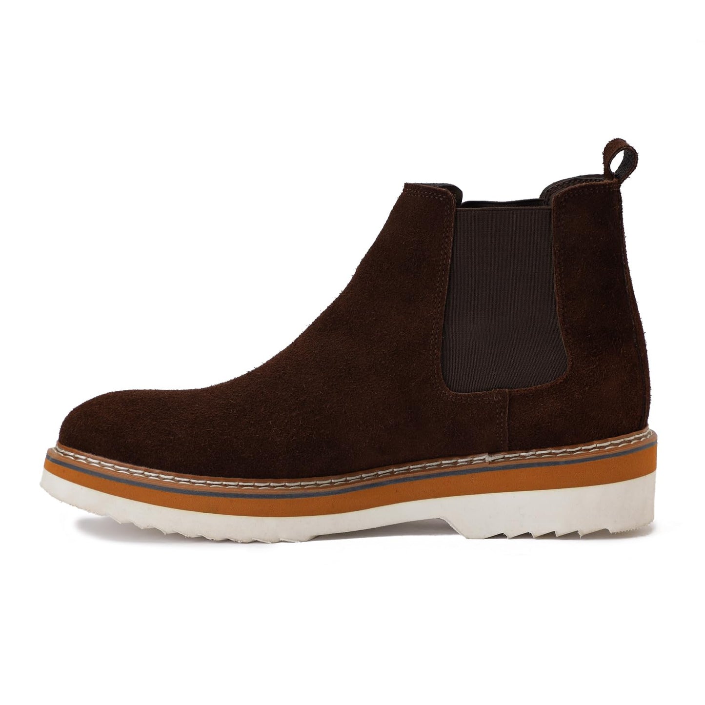 Stylish and distinctive men's half-boots made of suede with a slip-resistant rubber sole.