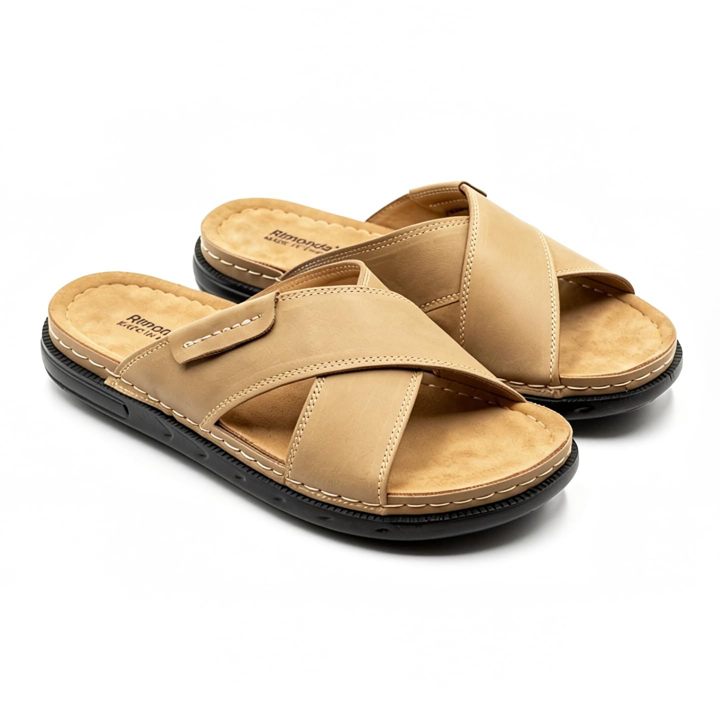 Men genuine leather slipper fashion casual look - Anti-slip  - Code 810
