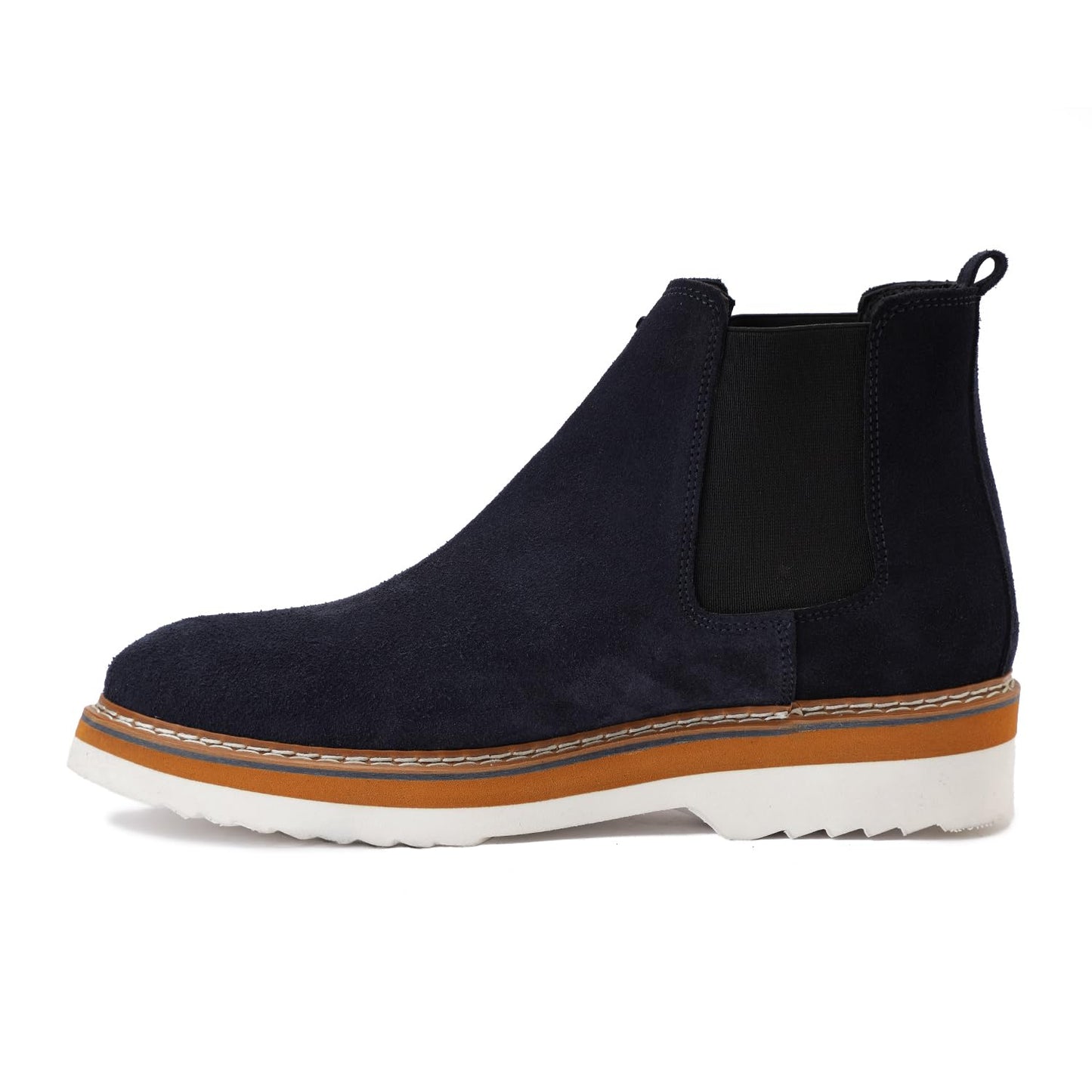 Stylish and distinctive men's half-boots made of suede with a slip-resistant rubber sole.