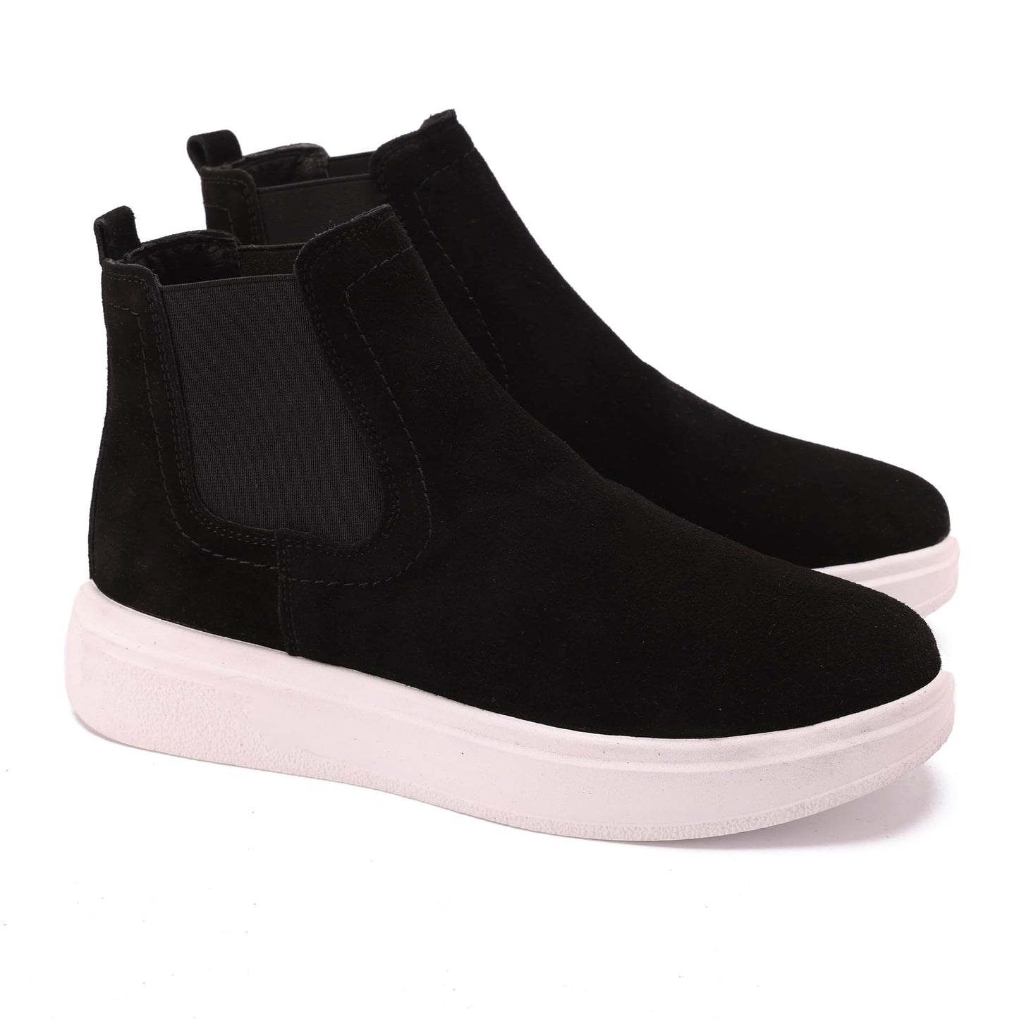 Comfortable men's shoes made of genuine suede leather with a Turkish rubber sole.