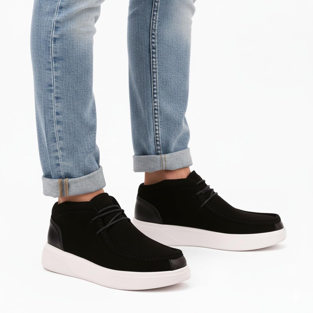 Men's elegant lace-up shoes made of genuine suede leather - equipped with a comfortable Turkish rubber sole