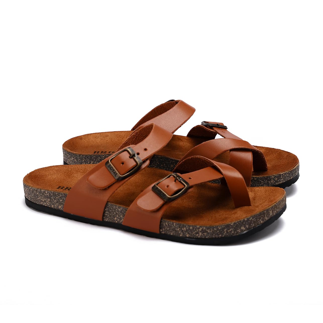 Men genuine leather slipper fashion casual look - Anti-slip  - Code 100