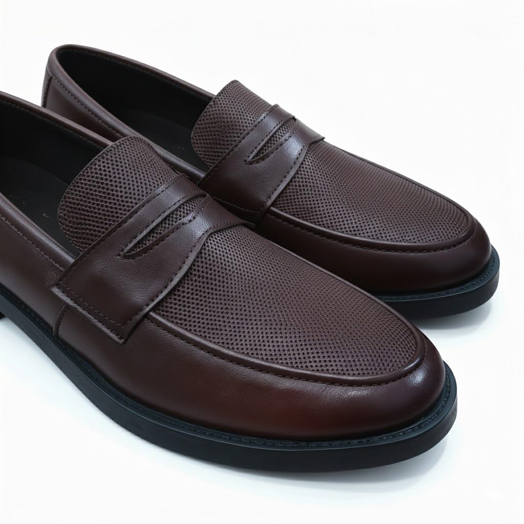 Men’s black leather loafers – formal elegance with a modern touch and a comfortable sole for all-day walking.   - X11