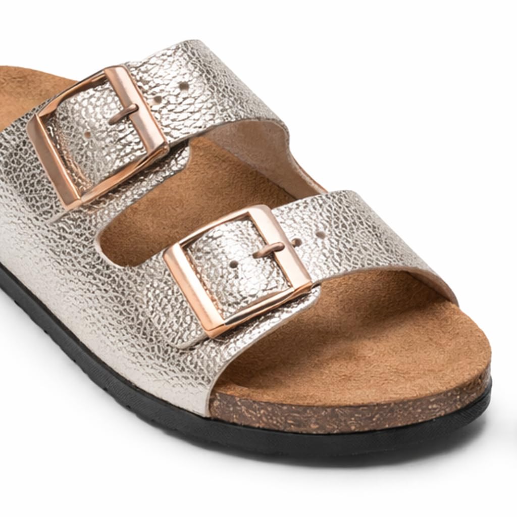 Women’s Orthopedic Slippers with Two Adjustable Straps – Comfortable Footbed Supporting the Arch and Anti-Slip Base – Modern Design for Daily and Summer Wear.