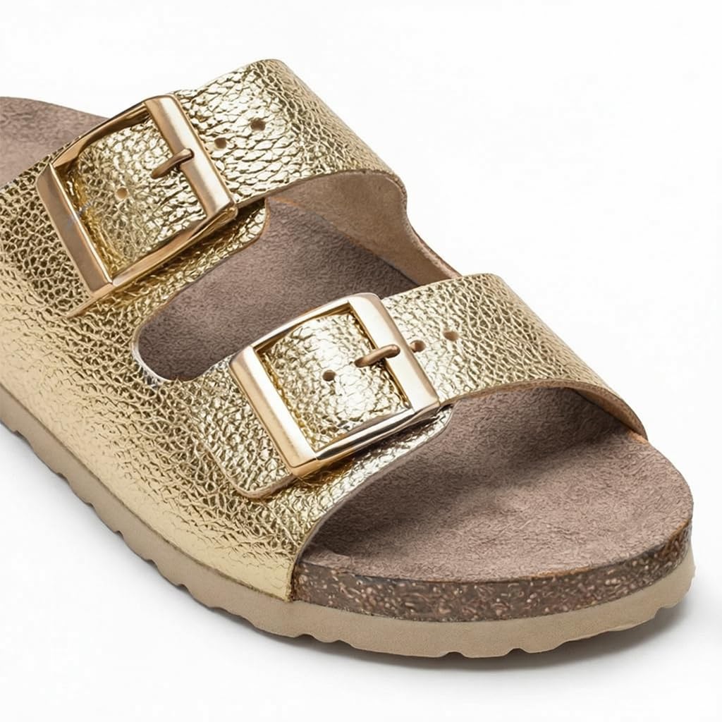 Women’s Orthopedic Slippers with Two Adjustable Straps – Comfortable Footbed Supporting the Arch and Anti-Slip Base – Modern Design for Daily and Summer Wear.
