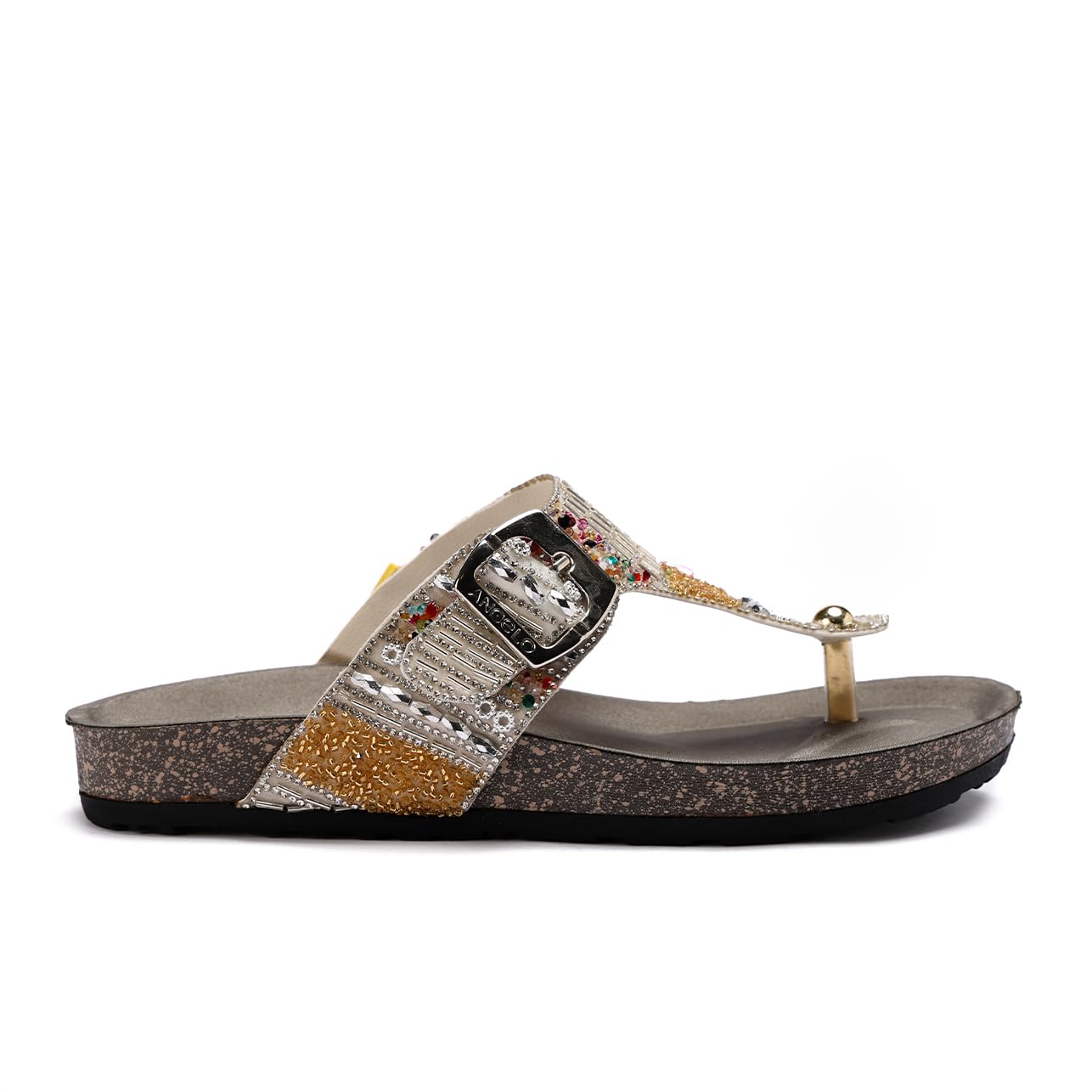 Stylish and comfortable women's slippers with a luxurious design and sparkling stones - orthopedic, slip-resistant sole