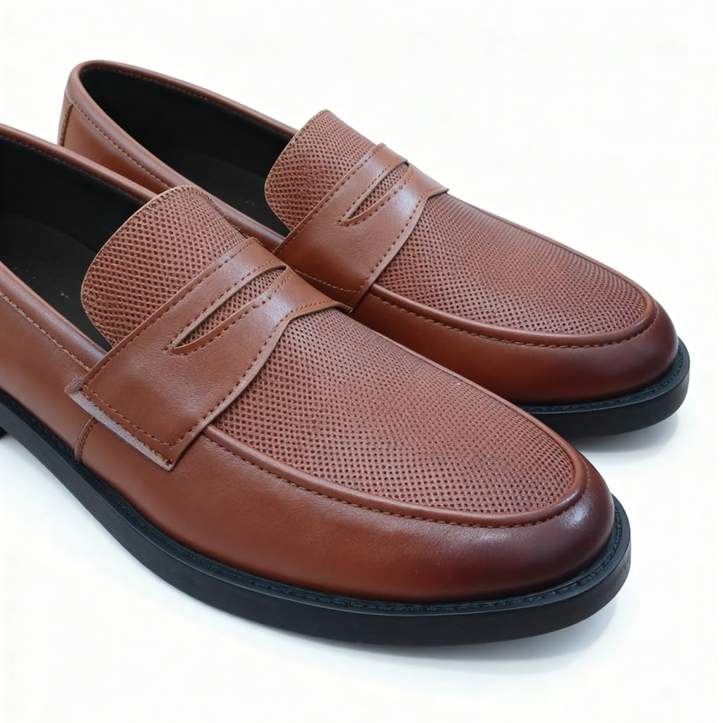 Men’s black leather loafers – formal elegance with a modern touch and a comfortable sole for all-day walking.   - X11