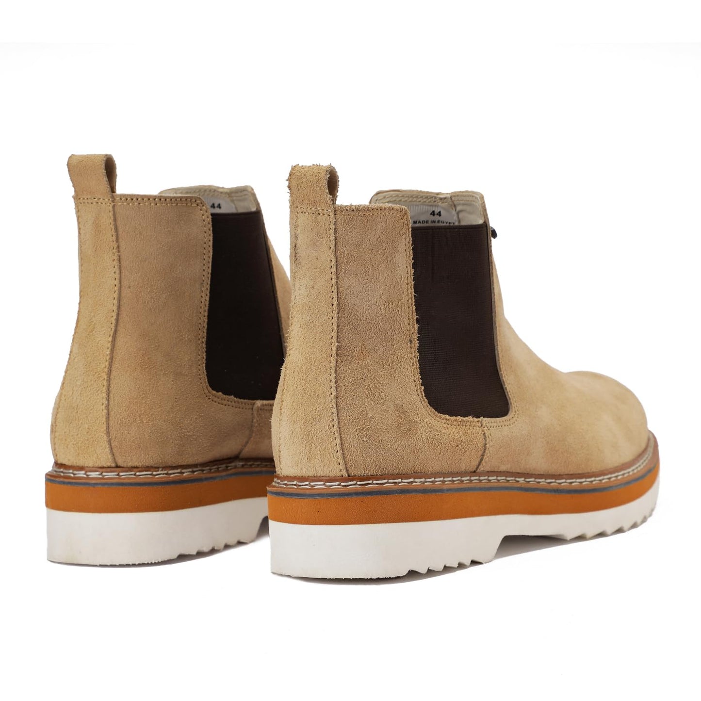 Stylish and distinctive men's half-boots made of suede with a slip-resistant rubber sole.