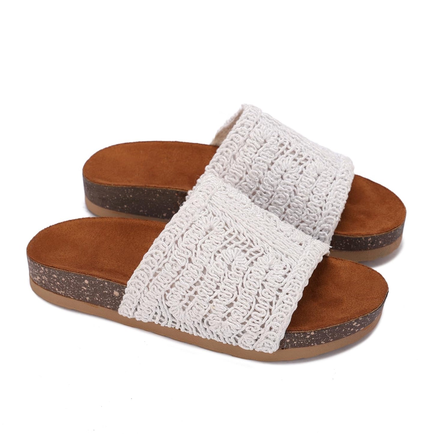 Women's slippers with a comfortable heel and stylish fabric strap