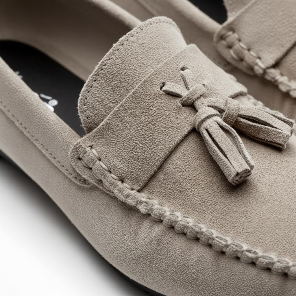 Men’s suede loafers – modern moccasin design, lightweight and extremely comfortable for daily and casual wear.   - S30