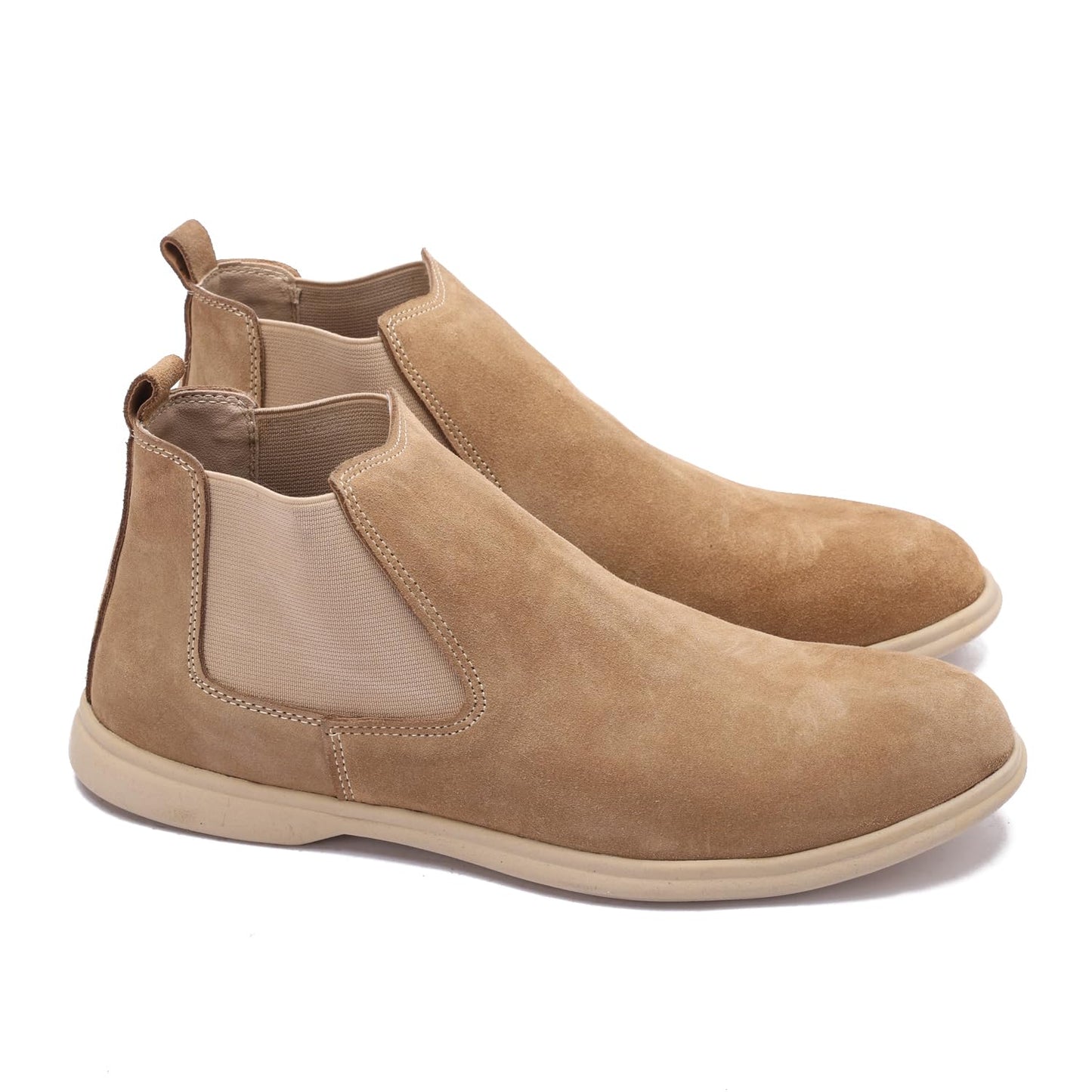 Comfortable men's half-boots made of suede with a comfortable sole.