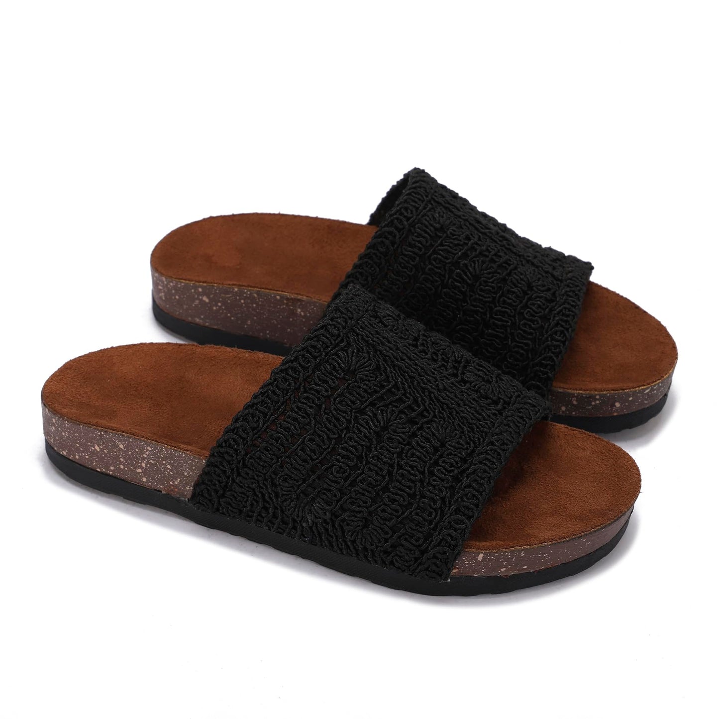 Women's slippers with a comfortable heel and stylish fabric strap
