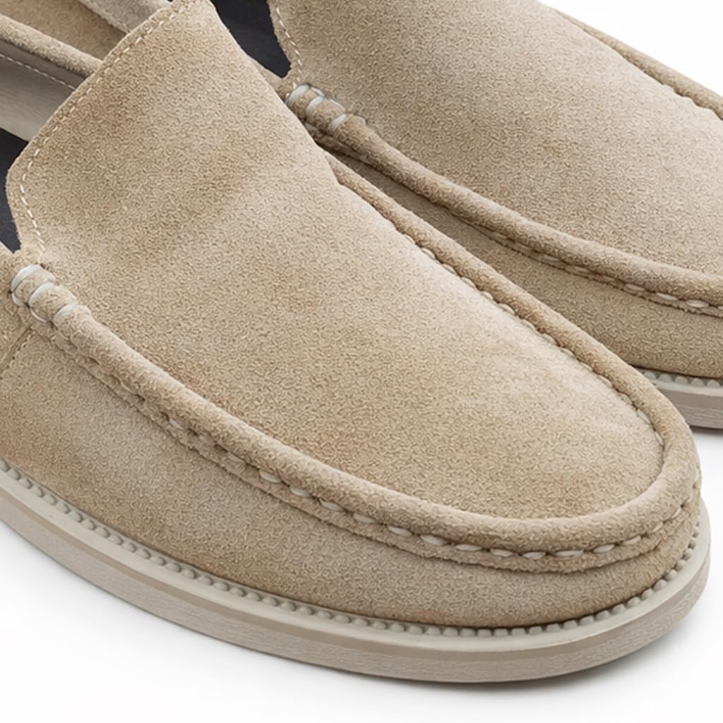 Men’s suede loafers – modern moccasin design, lightweight and extremely comfortable for daily and casual wear. - K1