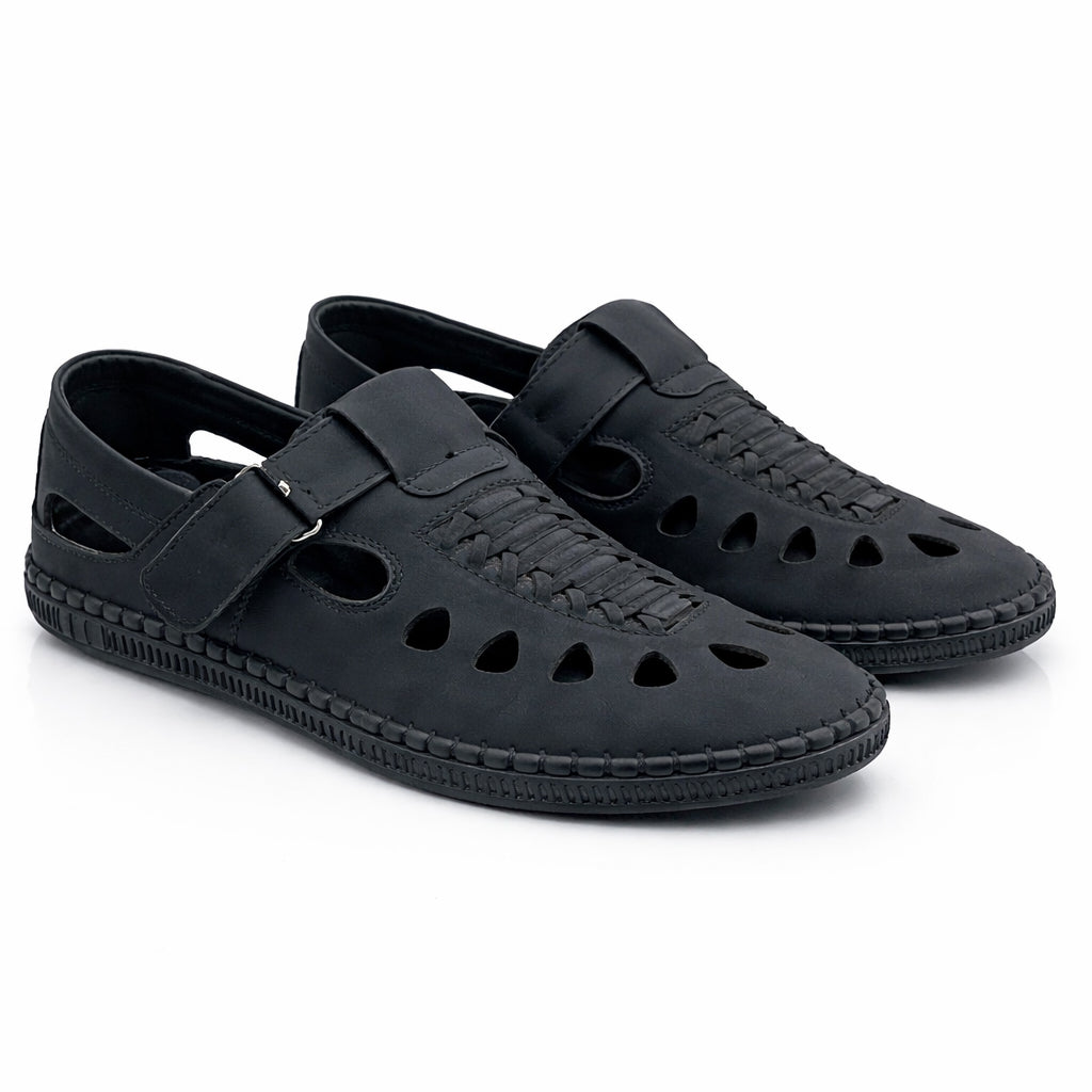 Men's genuine leather mesh sandals – luxurious suede material | All-day comfort and style