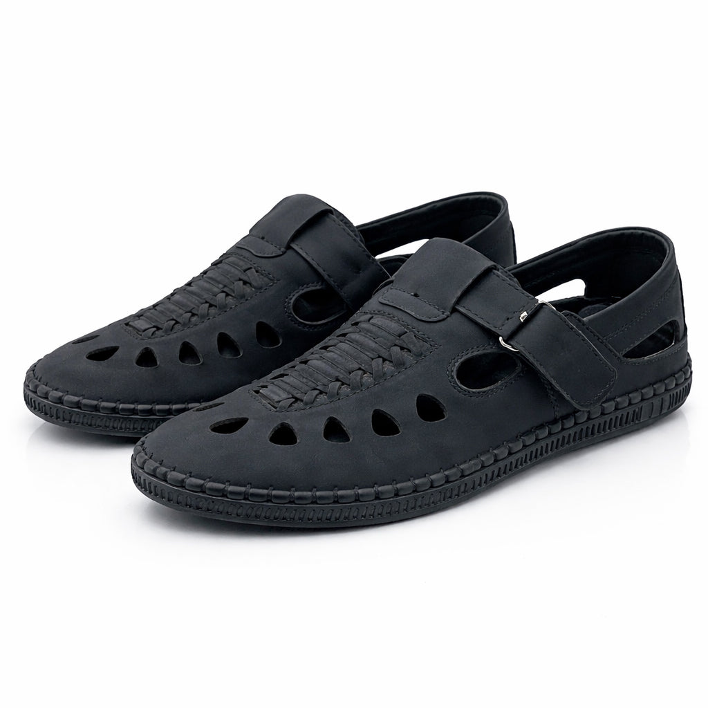 Men's genuine leather mesh sandals – luxurious suede material | All-day comfort and style