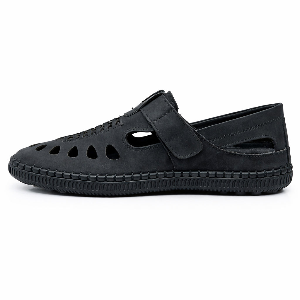 Men's genuine leather mesh sandals – luxurious suede material | All-day comfort and style
