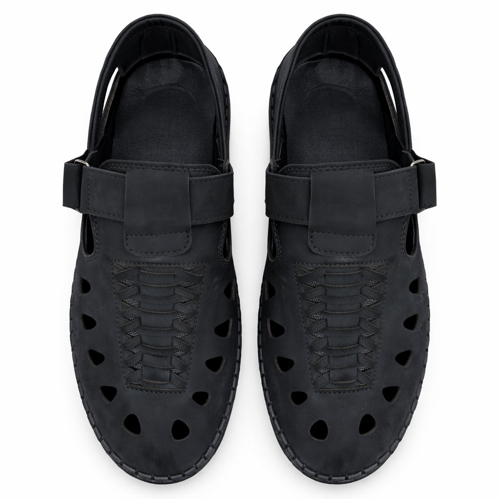 Men's genuine leather mesh sandals – luxurious suede material | All-day comfort and style