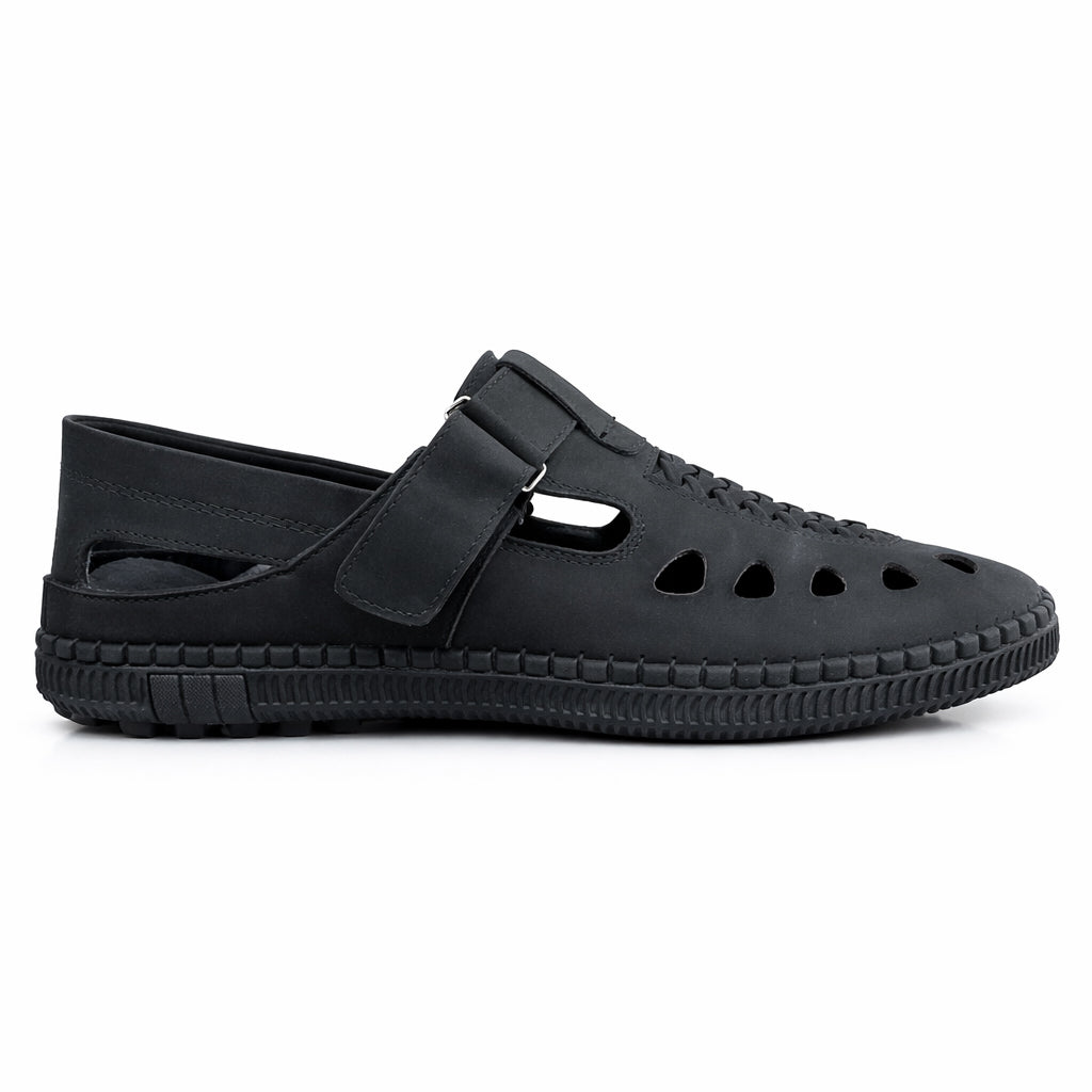 Men's genuine leather mesh sandals – luxurious suede material | All-day comfort and style