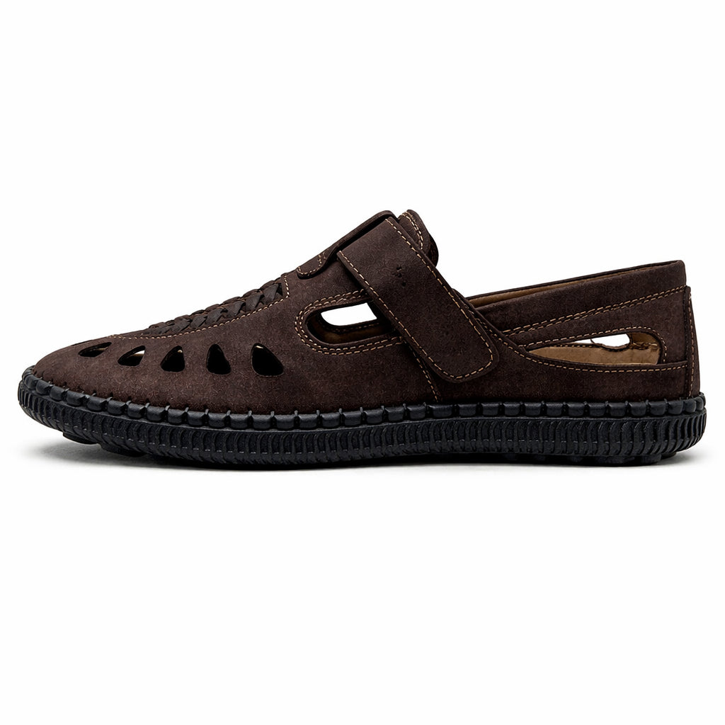 Men's genuine leather mesh sandals – luxurious suede material | All-day comfort and style