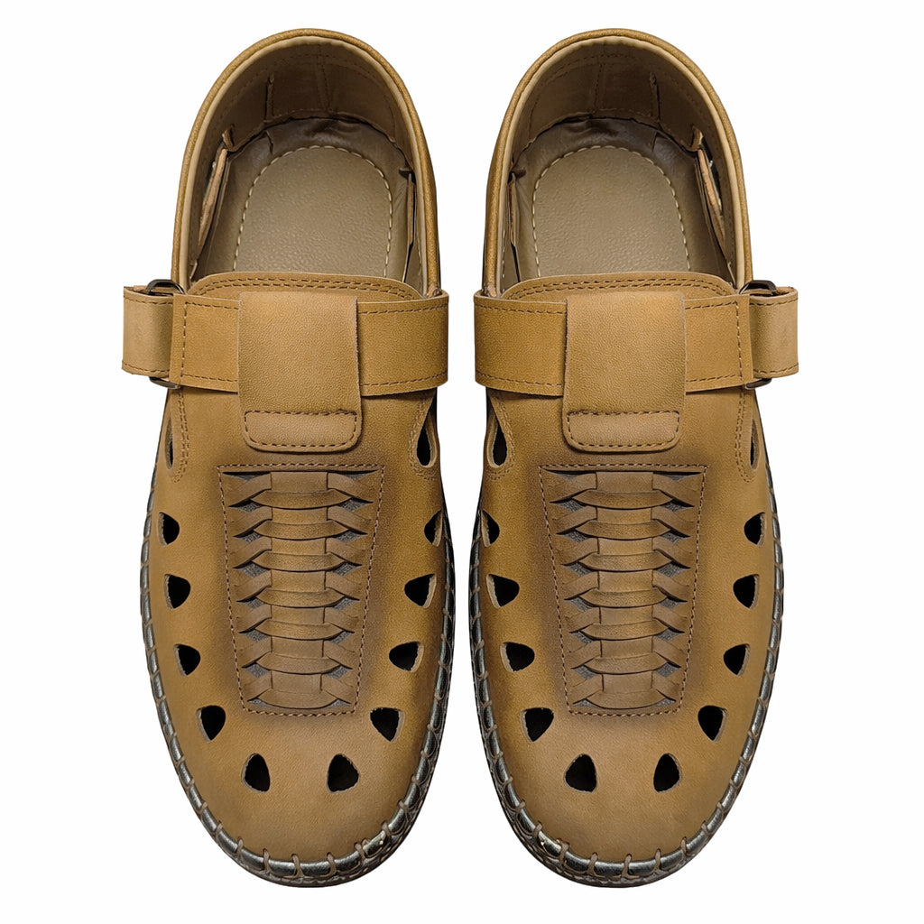 Men's genuine leather mesh sandals – luxurious suede material | All-day comfort and style