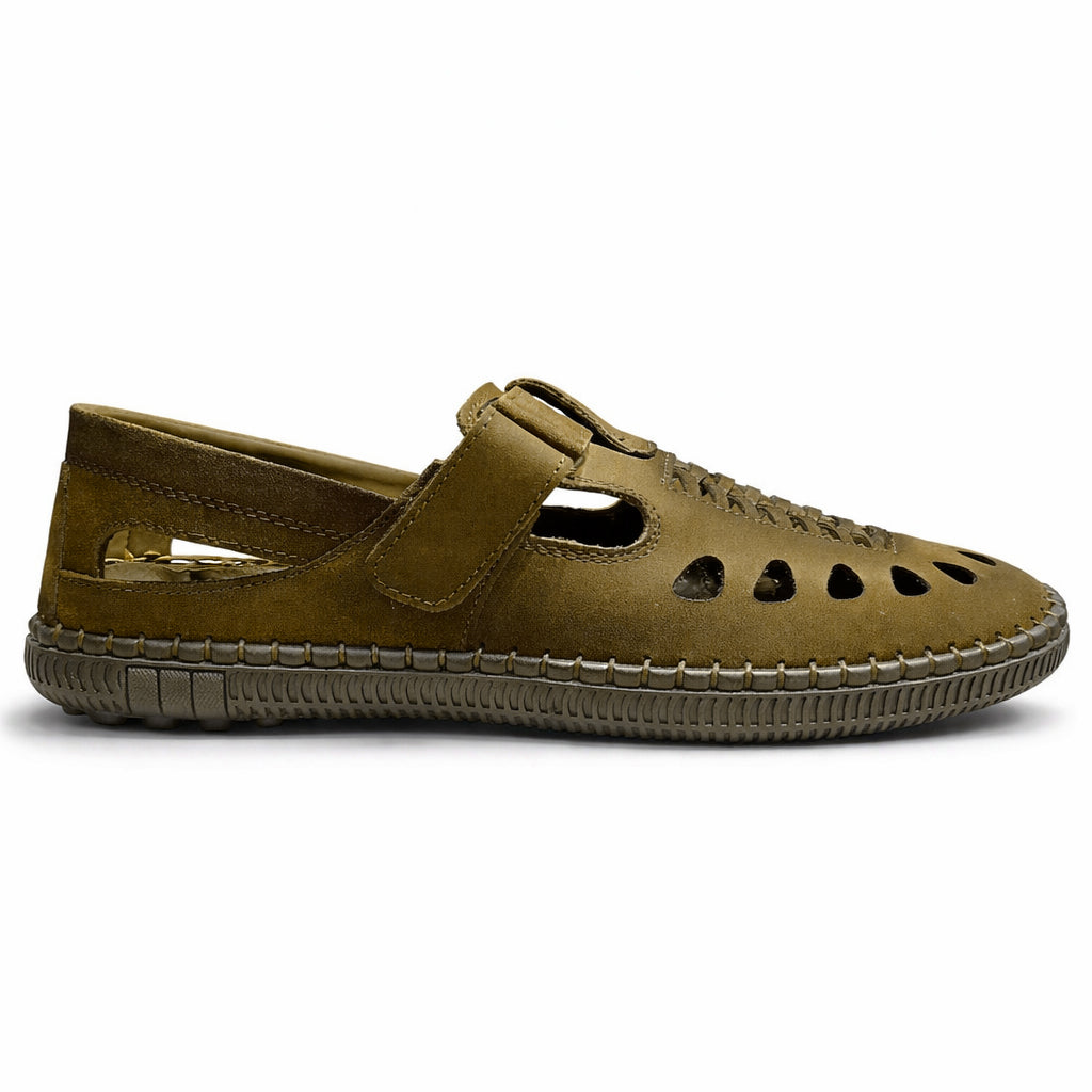 Men's genuine leather mesh sandals – luxurious suede material | All-day comfort and style