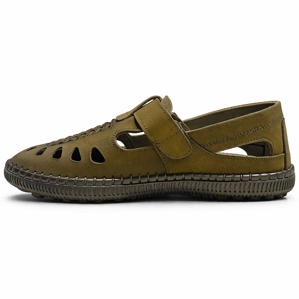 Men's genuine leather mesh sandals – luxurious suede material | All-day comfort and style