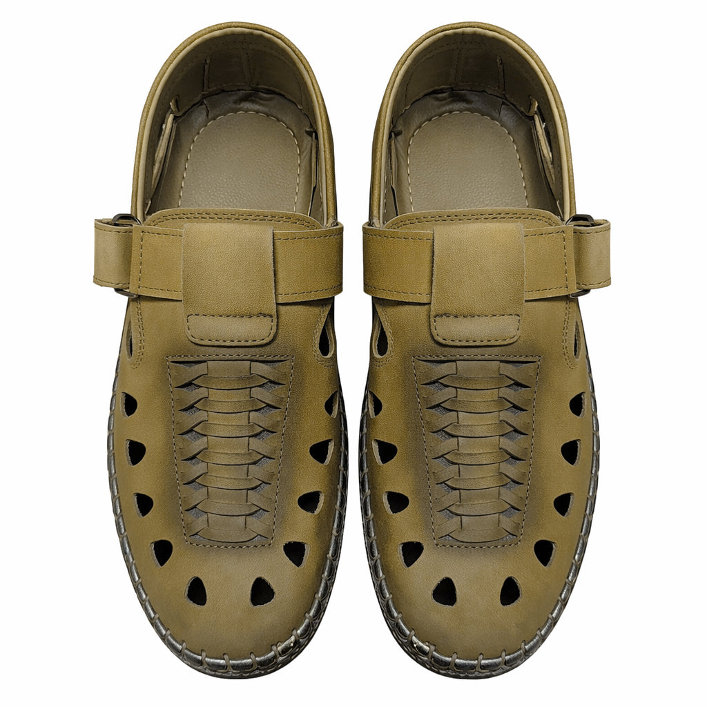 Men's genuine leather mesh sandals – luxurious suede material | All-day comfort and style