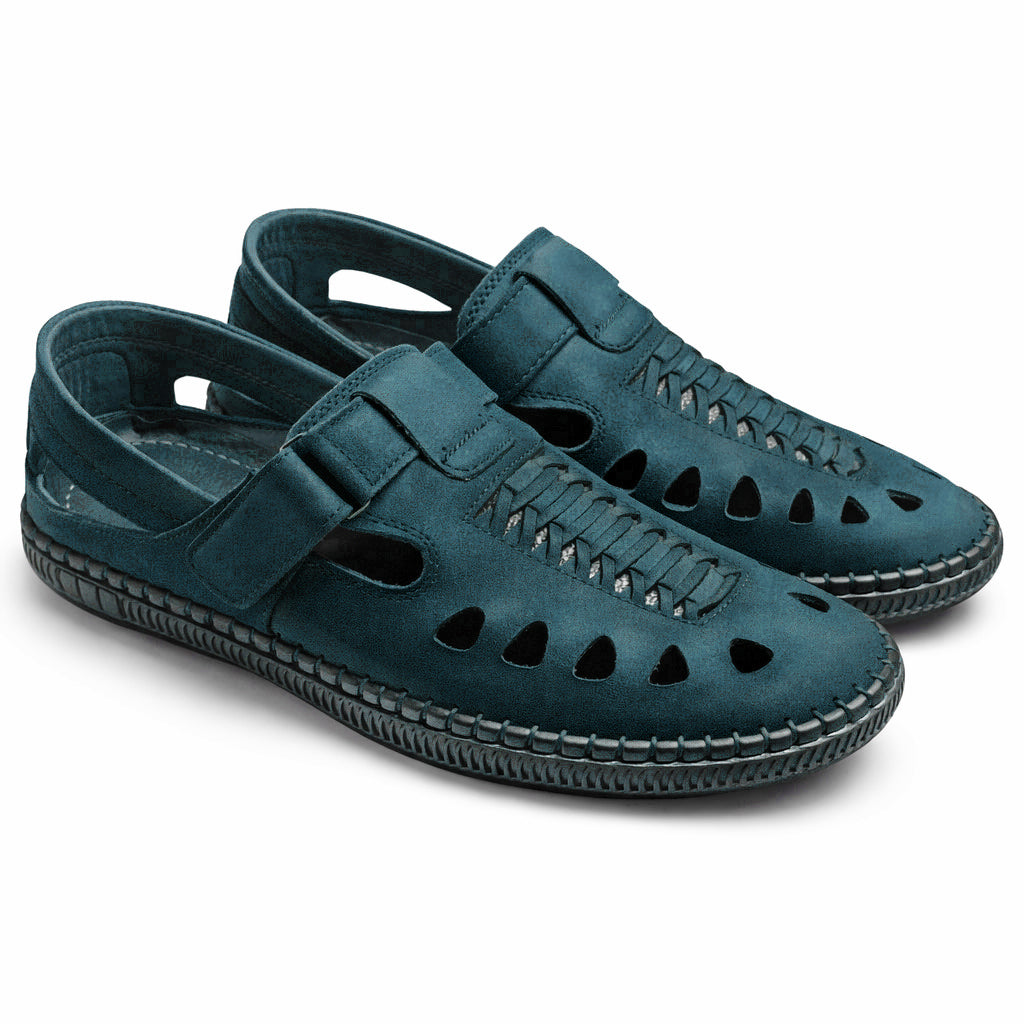 Men's genuine leather mesh sandals – luxurious suede material | All-day comfort and style