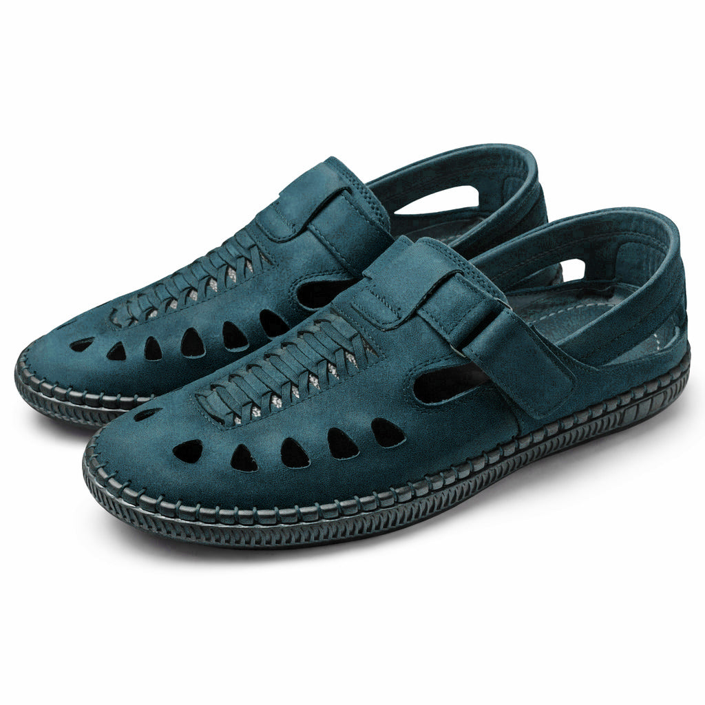 Men's genuine leather mesh sandals – luxurious suede material | All-day comfort and style