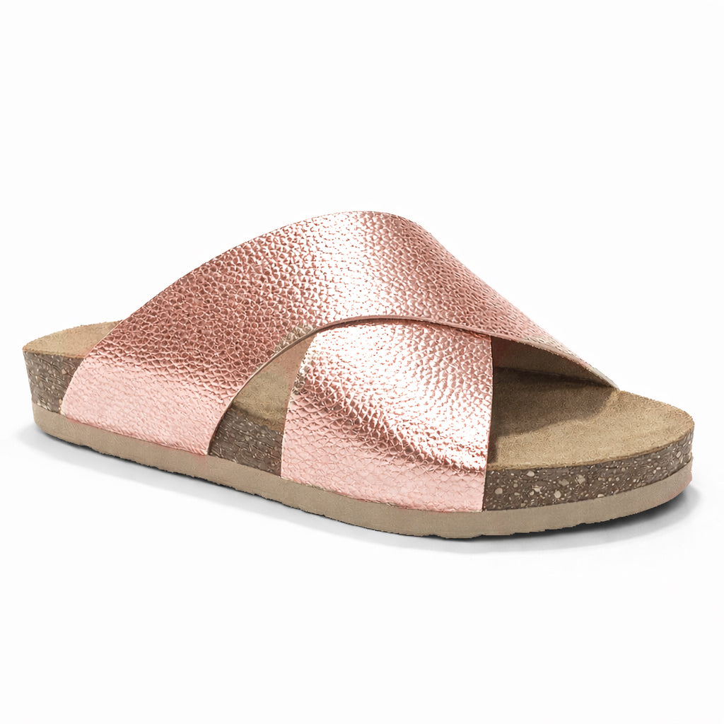 Stylish women's slippers with a modern design and comfortable cushioned sole – lightweight and ideal for everyday wear and summer trips – suitable for all occasions