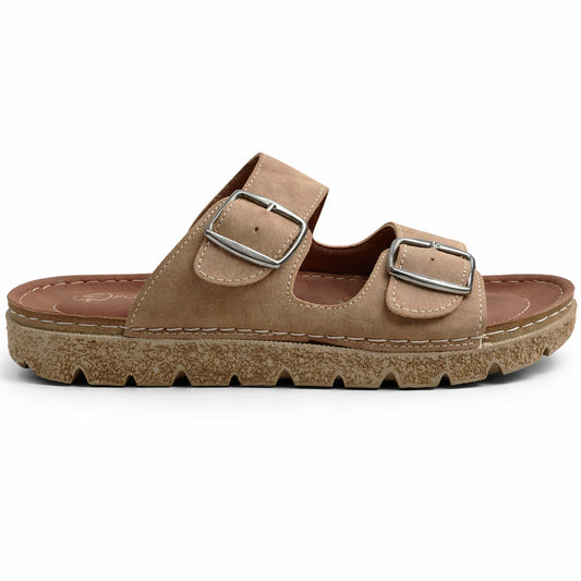 Comfortable men's slippers with a modern design – lightweight orthopedic sole with adjustable straps – suitable for everyday use indoors and outdoors