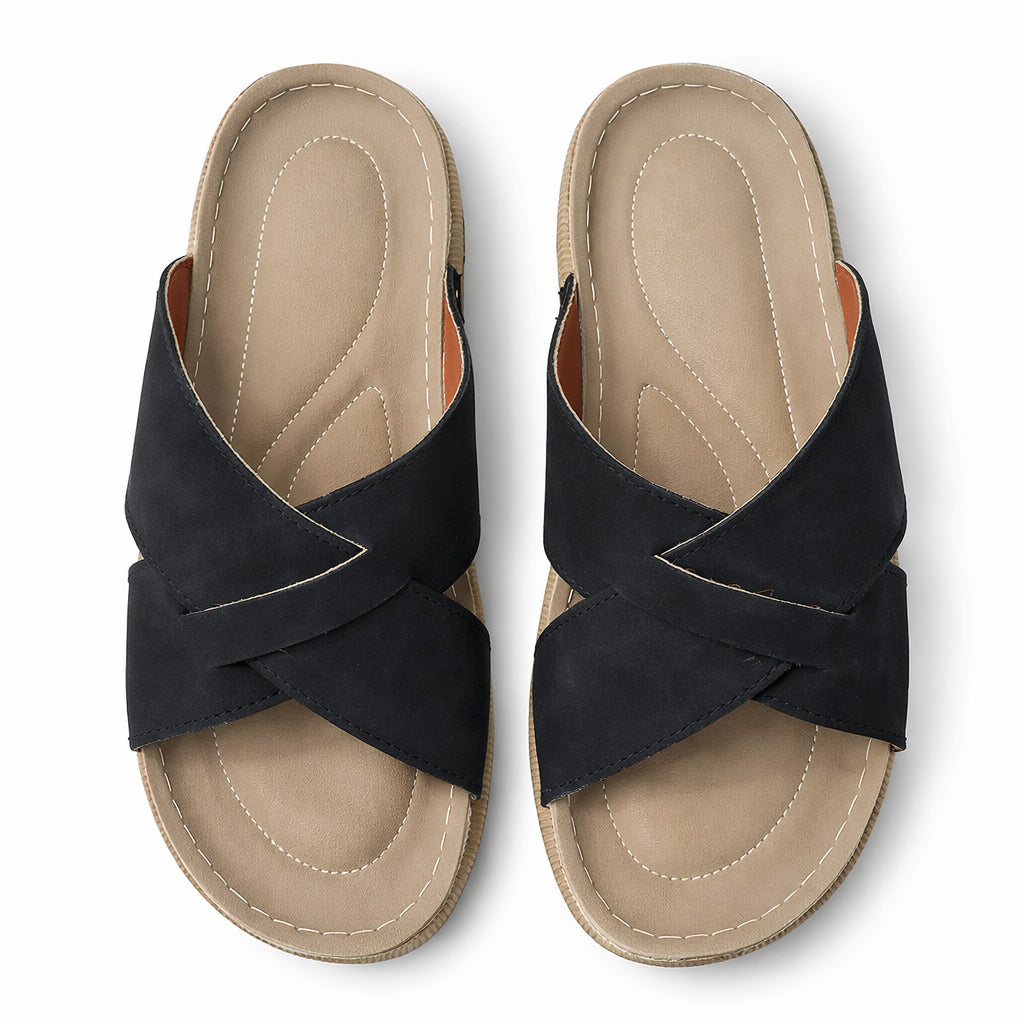 Comfortable men's slippers with a modern design – lightweight orthopedic sole – suitable for everyday use, indoors and outdoors