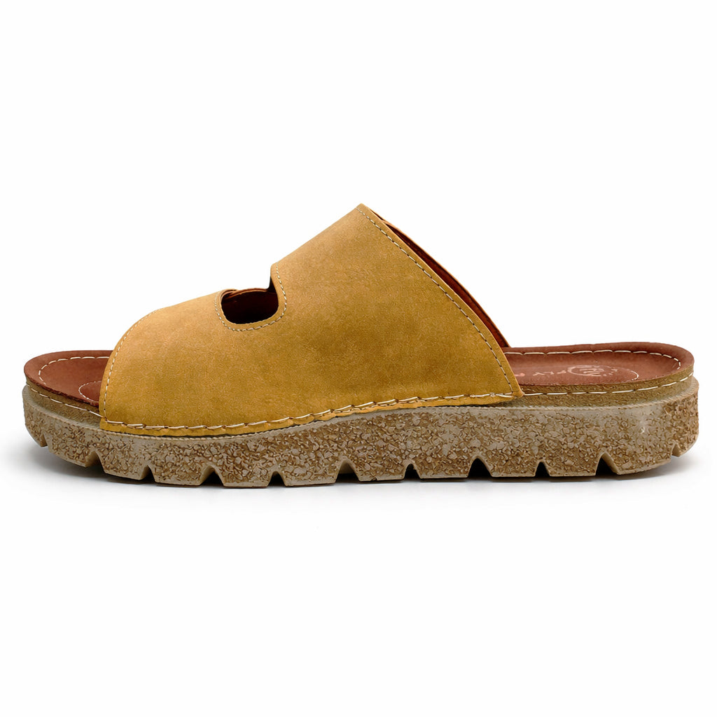 Comfortable men's slippers with a modern design – lightweight orthopedic sole with adjustable straps – suitable for everyday use indoors and outdoors