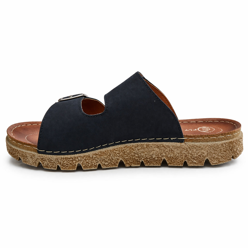 Comfortable men's slippers with a modern design – lightweight orthopedic sole with adjustable straps – suitable for everyday use indoors and outdoors