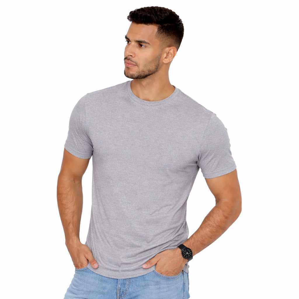 Men's plain cotton T-shirt – a modern and comfortable design for everyday wear