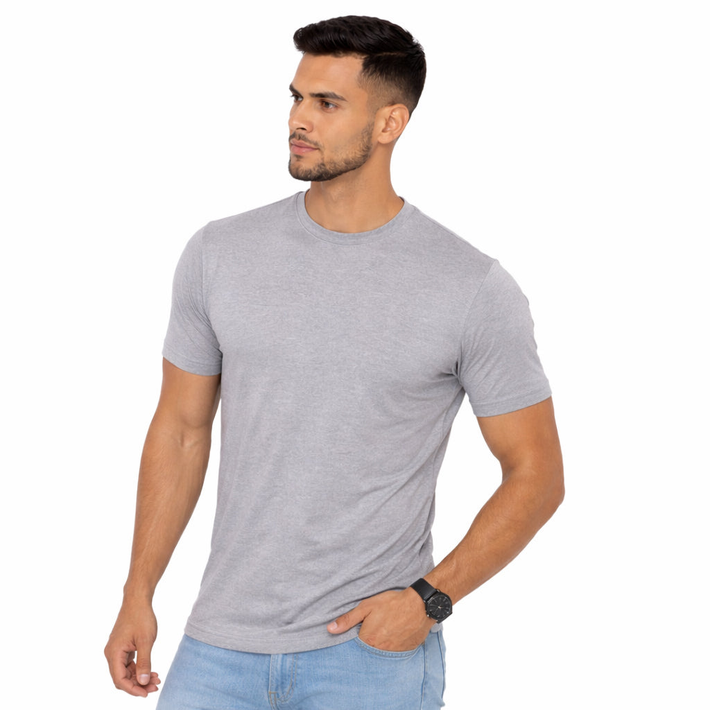 Men's plain cotton T-shirt – a modern and comfortable design for everyday wear