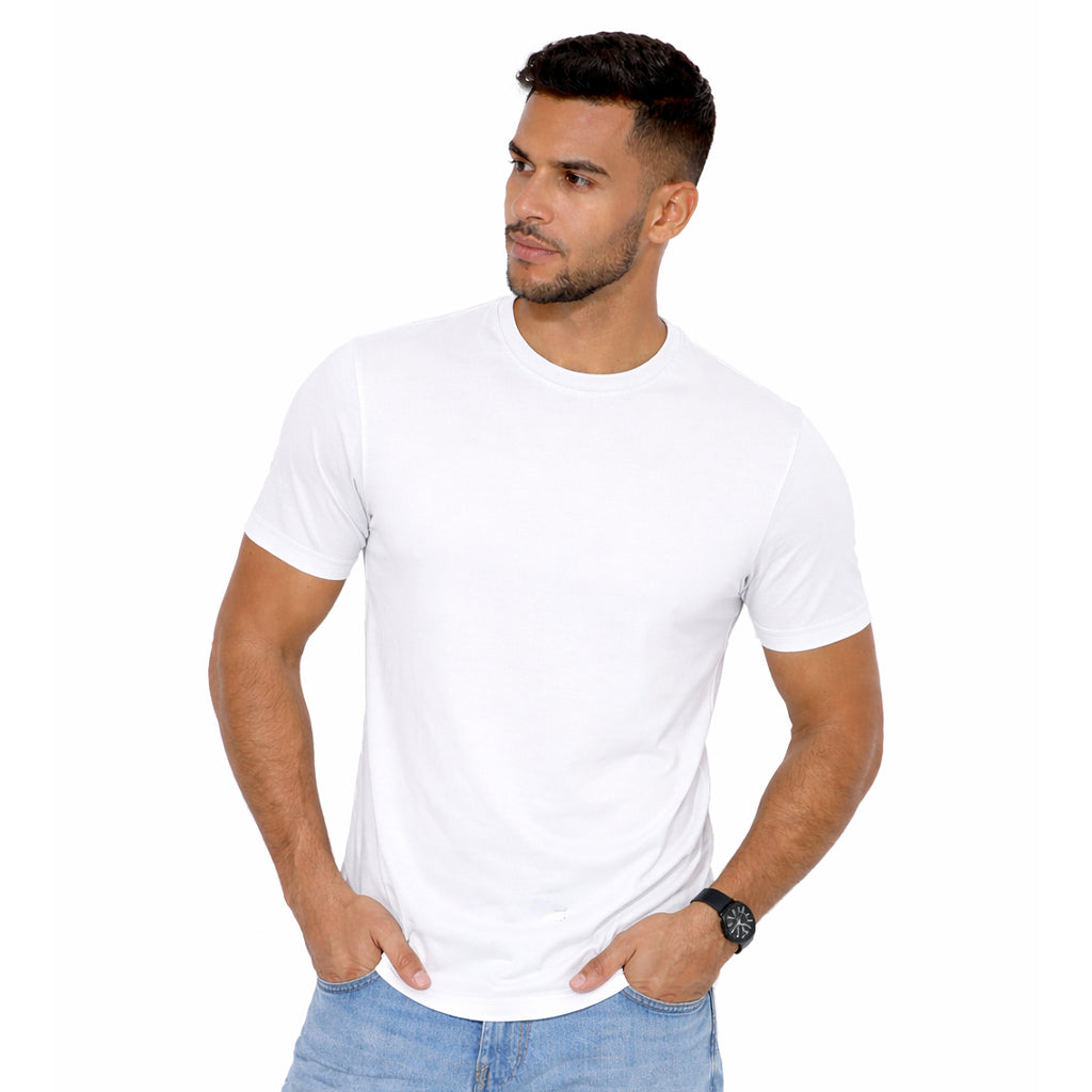 Men's plain cotton T-shirt – a modern and comfortable design for everyday wear