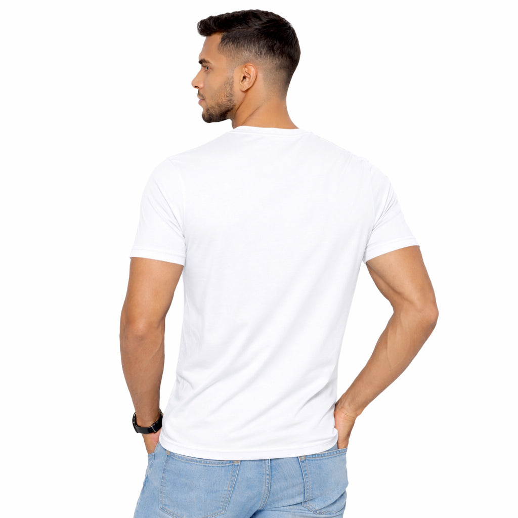 Men's plain cotton T-shirt – a modern and comfortable design for everyday wear