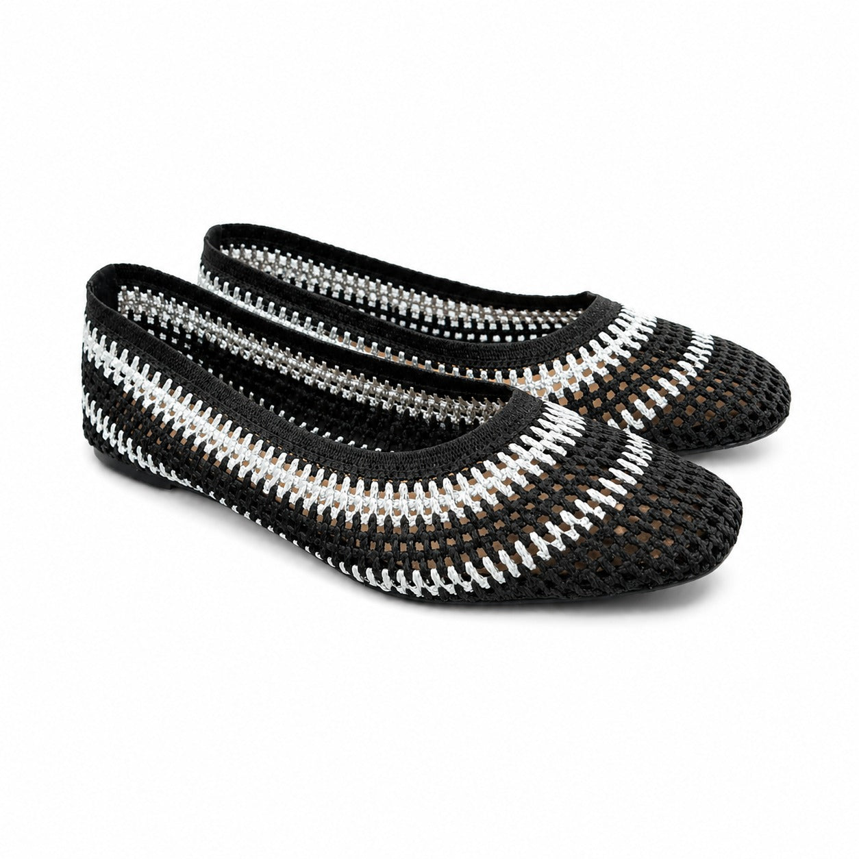 Women's Woven Ballet Flats – Code T4